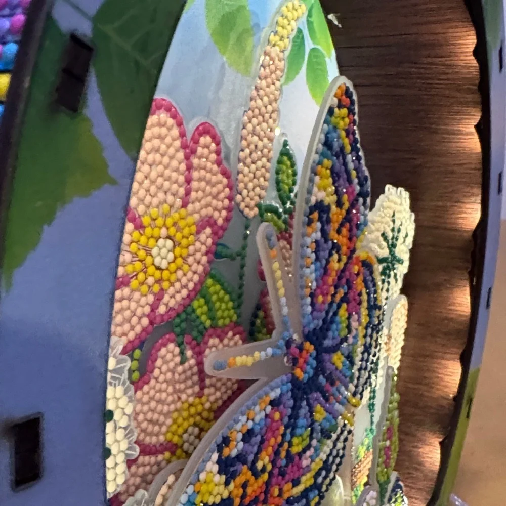 Finished 3D light up spring butterfly/flowers diamond art - Picture 7 of 7